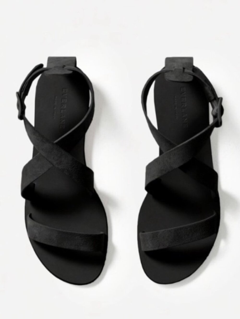 Everlane The Modern Wrap Sandal Black Size 9 1/2, Italian Leather